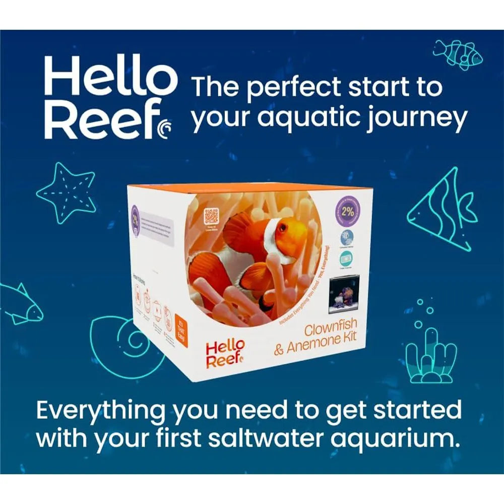 HelloReef 15 gallon Clownfish & Anemone Aquarium Kit