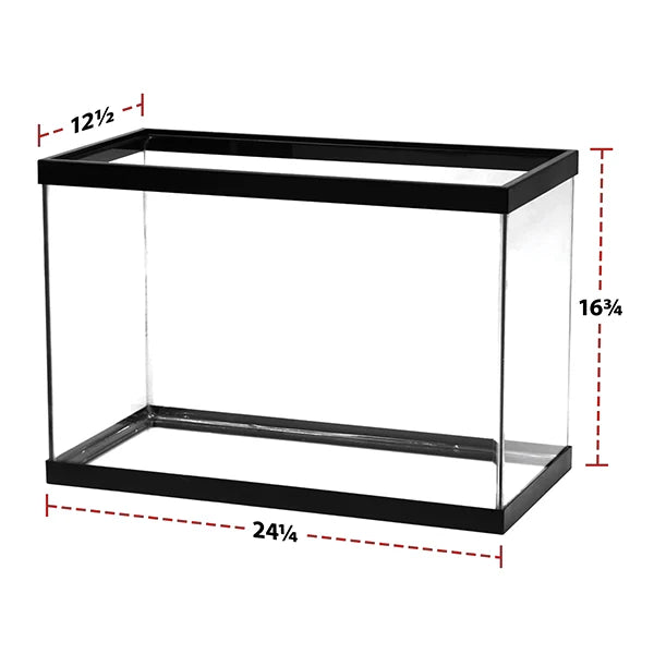 Standard Aquarium - Black Frame - 20 Gallon High