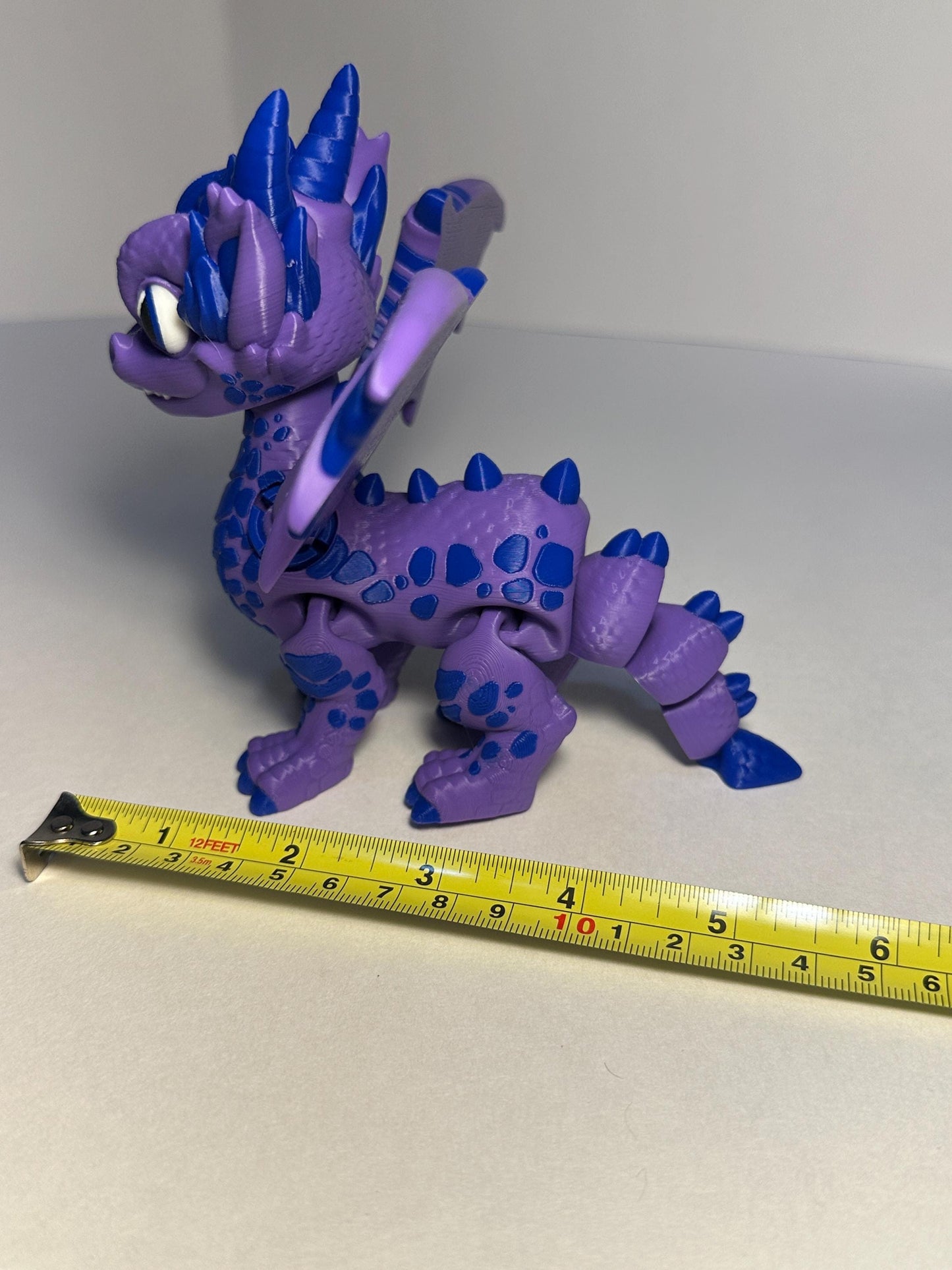 3d Printed Western Flexi Dragon Cartoon Stylized