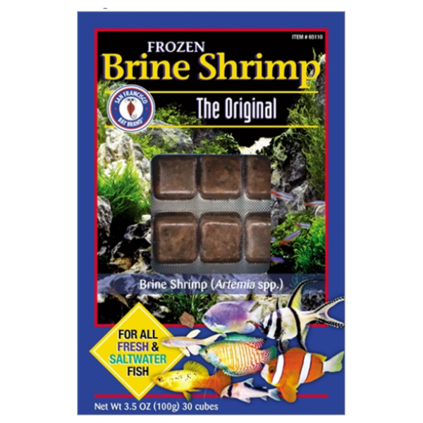 San Francisco Bay Brand FROZEN Brine Shrimp 3.5oz 100g Cube