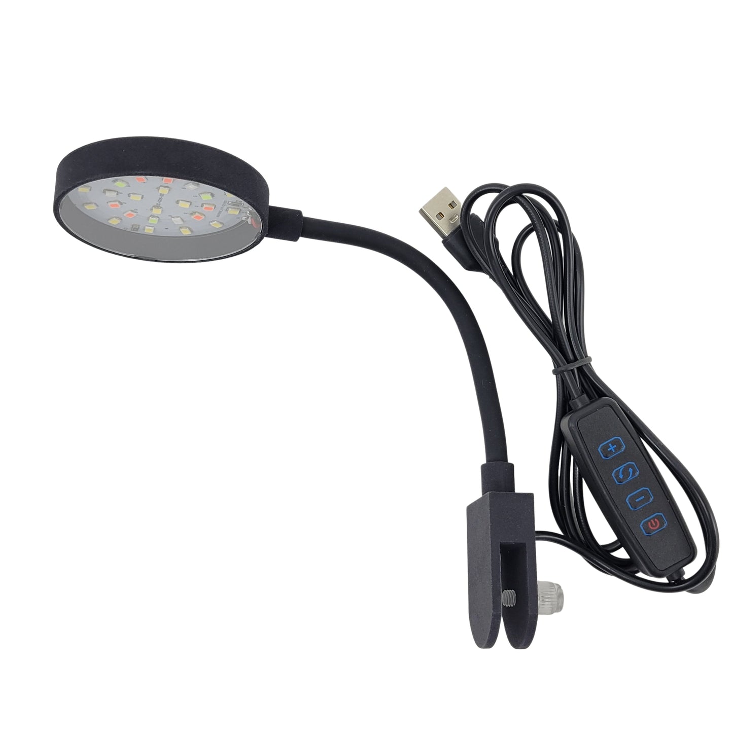 Lifegard 2.5" Clip-On Full Spectrum USB LED Light with In-Line Controller