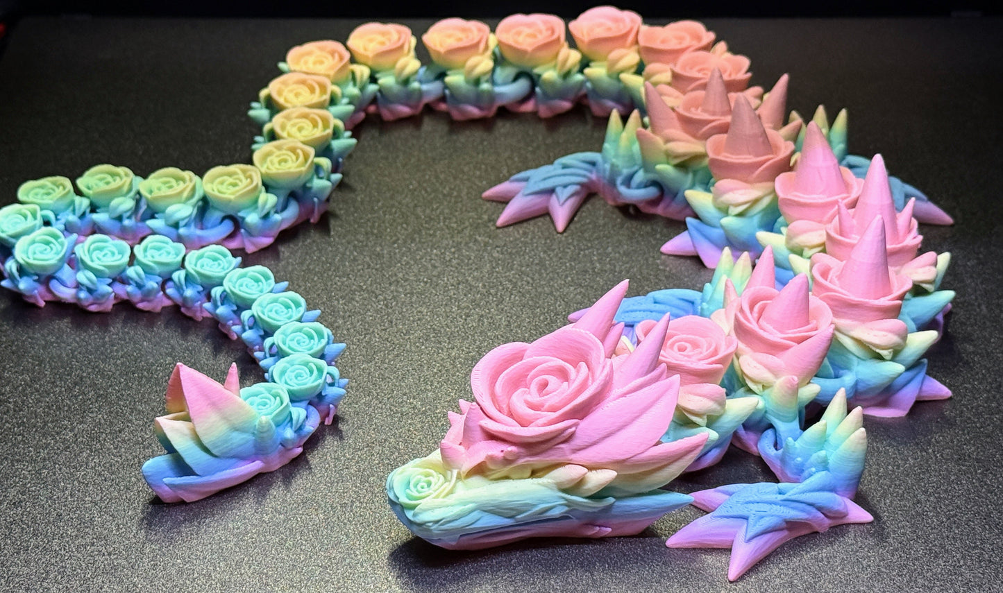 Articulated Flexi Rose Dragon