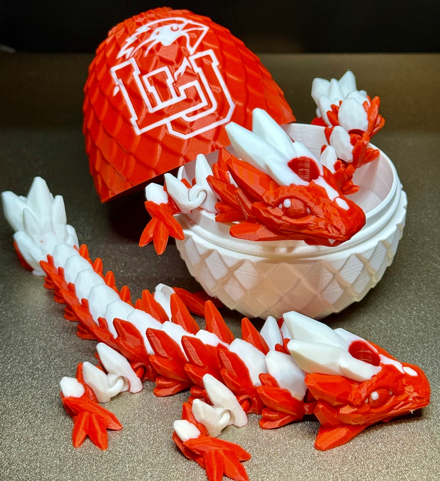 Lamar Logo Articulated Dragon with Egg