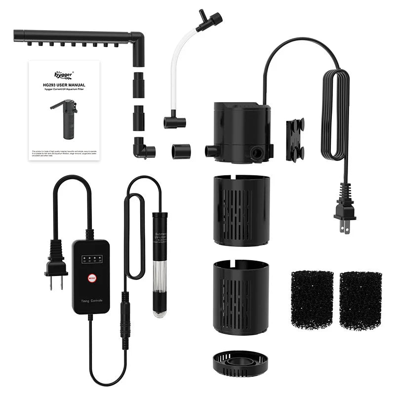 Hygger Current UV Aquarium Filter - HG293 12w