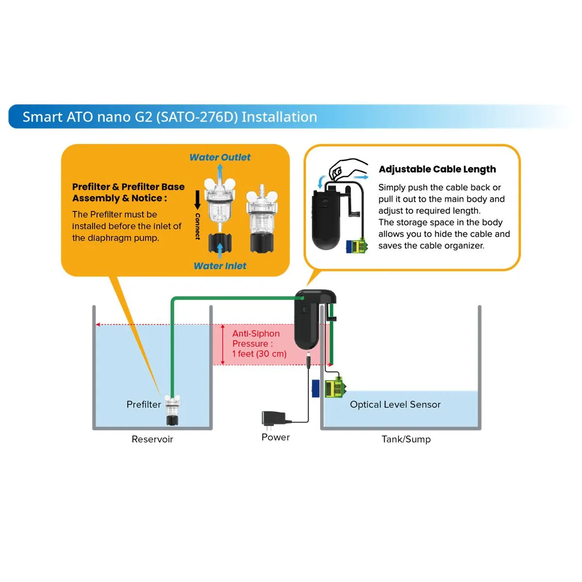 AutoAqua Smart ATO nano G2 - Hang-On Auto Top Off