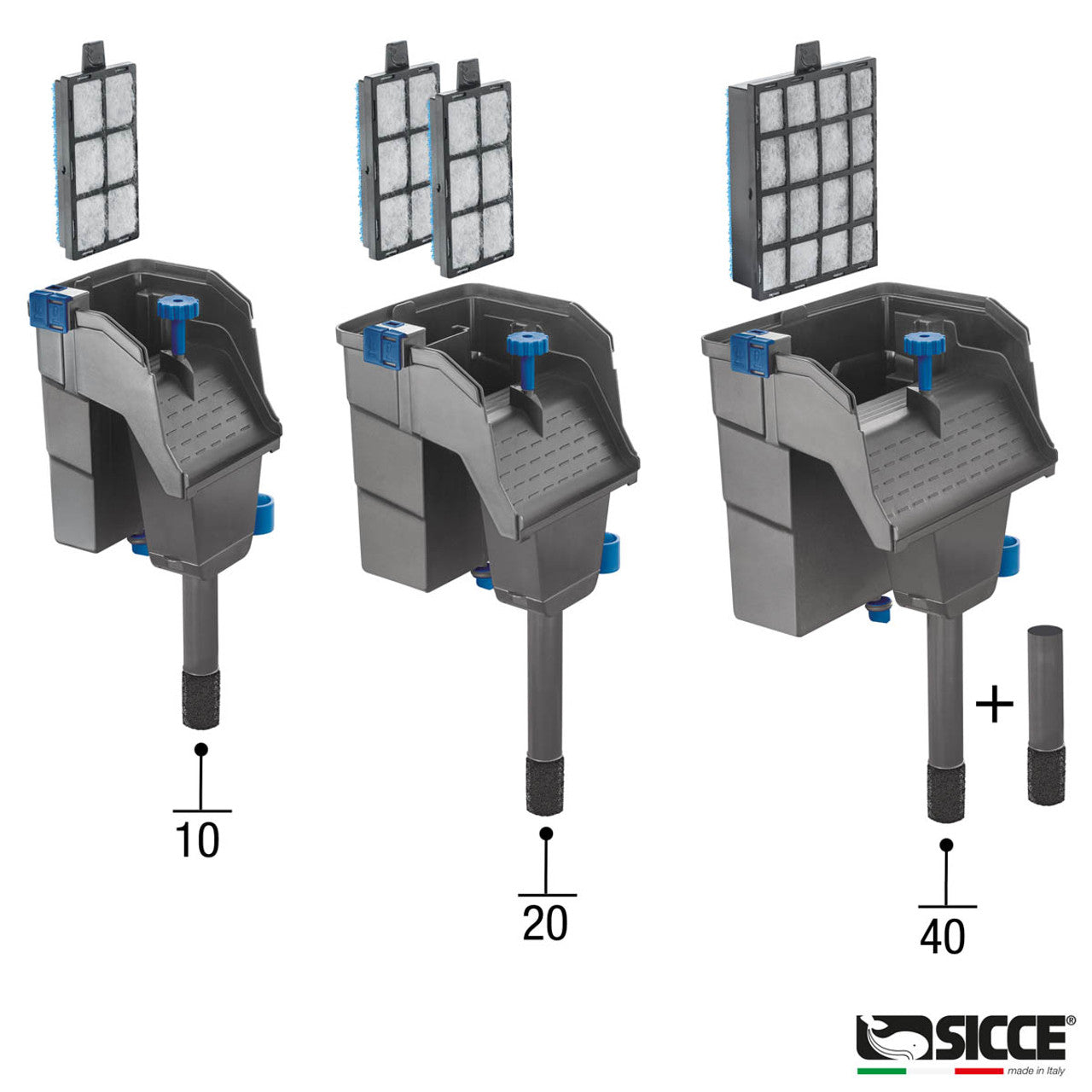 Sicce AQUA FILTRA 20 Hang on Back Aquarium Filter