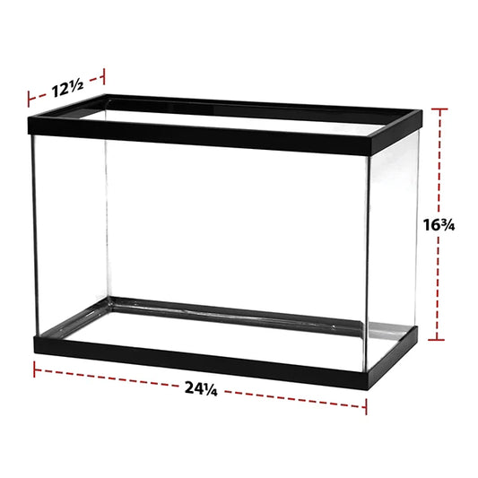 Standard Aquarium - Black Frame - 20 Gallon High
