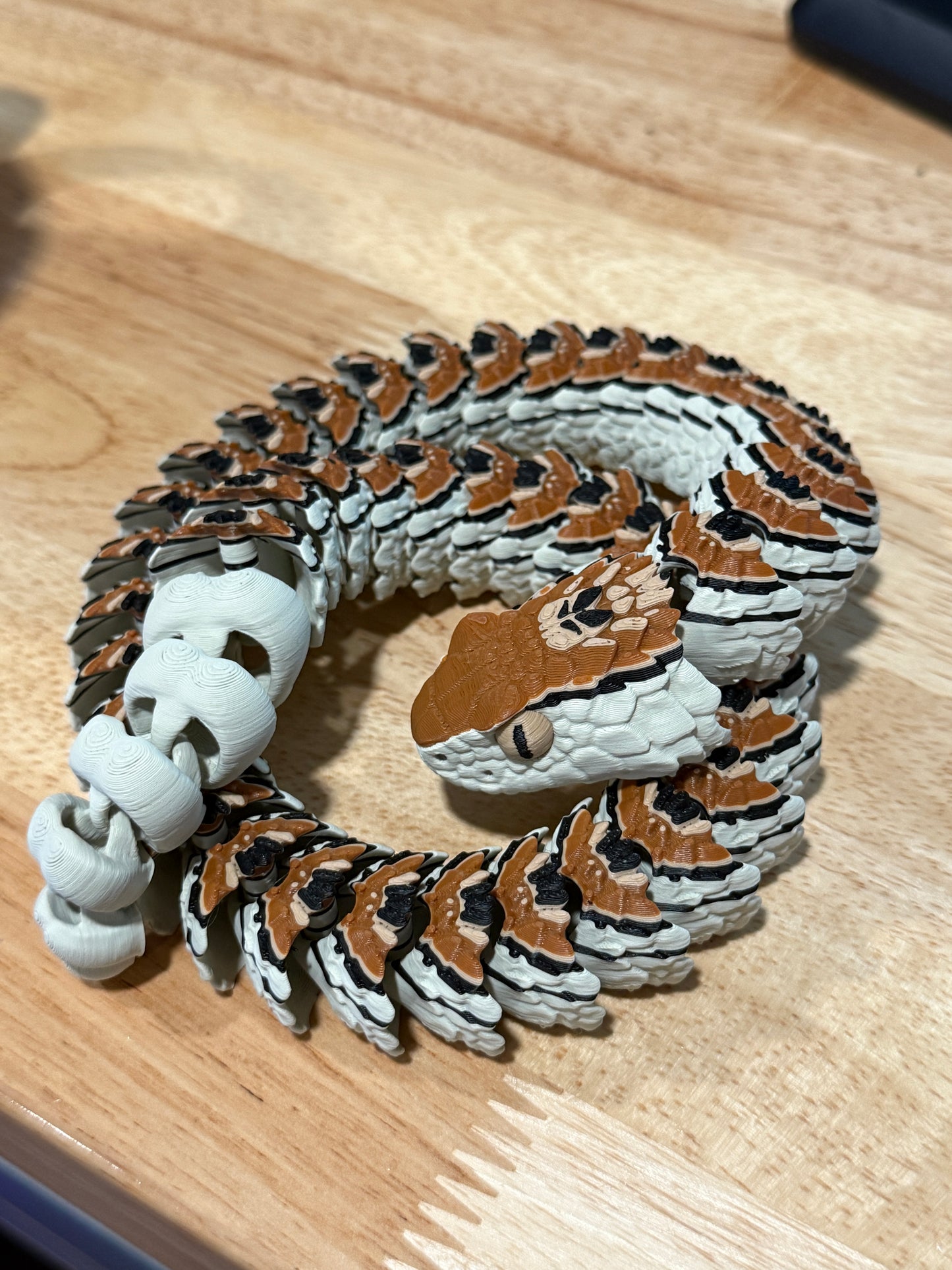 3d printed articulated flexi Rattlesnake - Style 2
