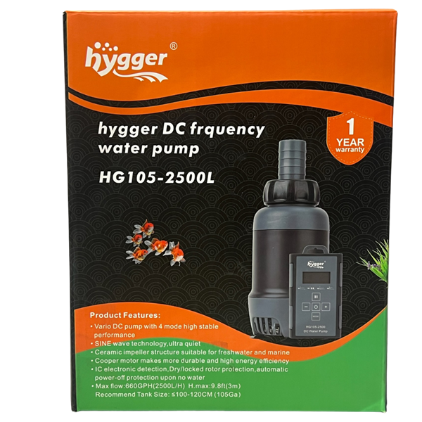 Hygger DC Water Pump 660gph HG105-2500L
