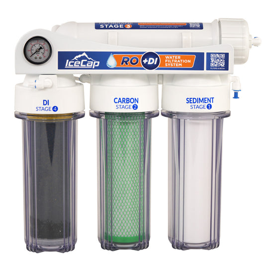 IceCap 100 GPD Reverse Osmosis RO/DI Water Filtration System (RODI)