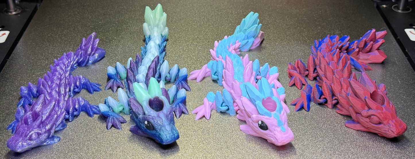 Articulated Flexi Dragon Cup Topper
