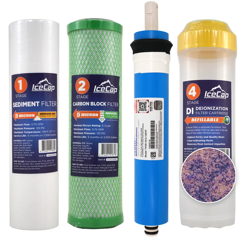IceCap 200 GPD Reverse Osmosis RO/DI Water Filtration System (RODI)