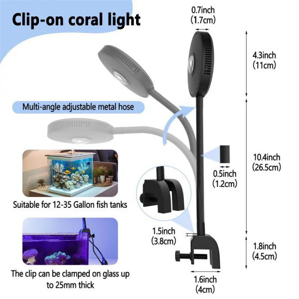 Hygger Aquarium Marine Clip-on Light HG100-32W