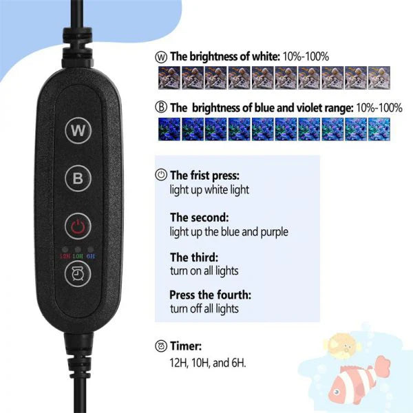 Hygger Aquarium Marine Clip-on Light HG100-32W